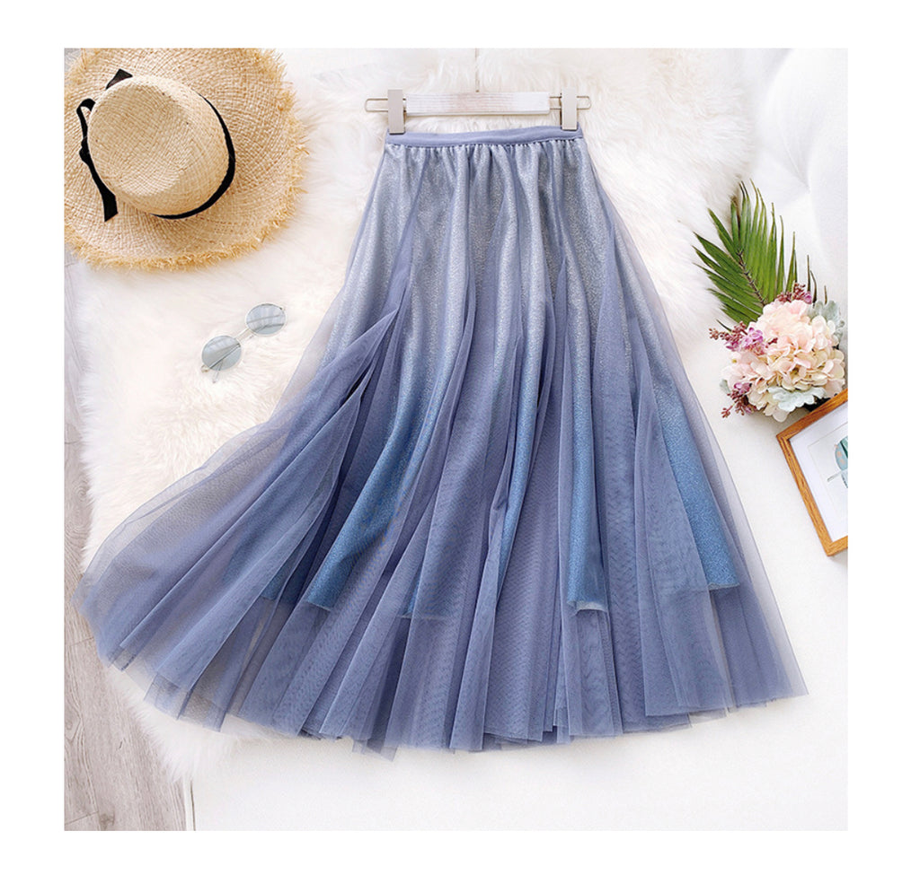 Sparkle Striped Tulle Skirt