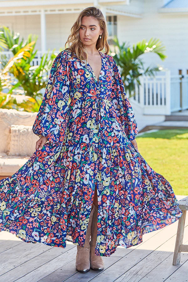 JAASE ~ Carnation Print Teresa Maxi