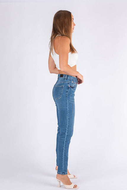 Denim ~ Straight Blue with rose gold button