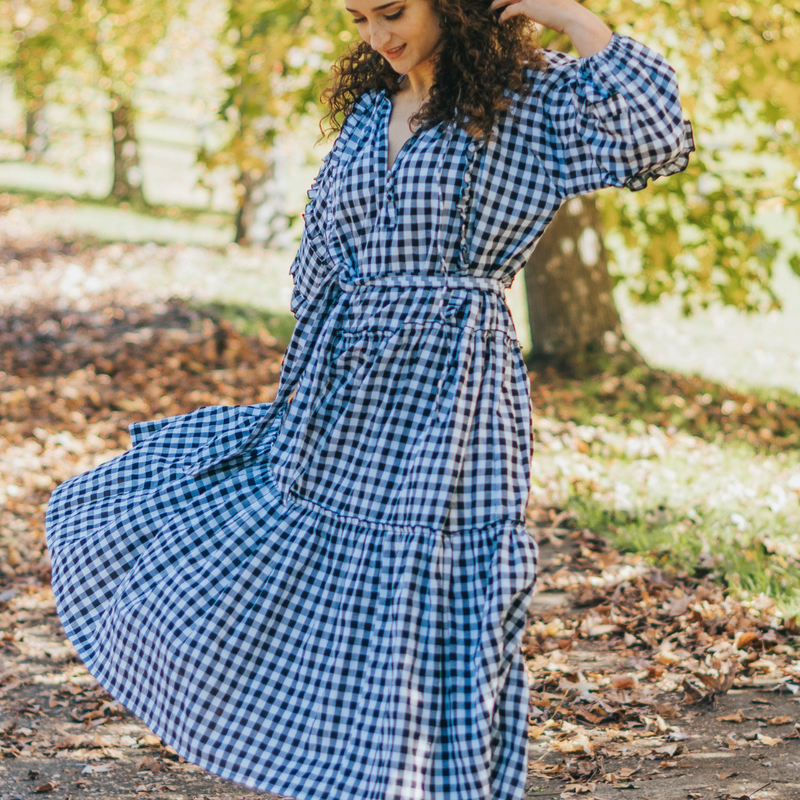 House of Lacuna ~ Florence Dress in black gingham