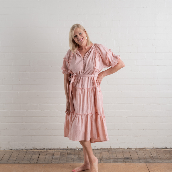 House of Lacuna ~ Summer Florence Dress in dusty pink