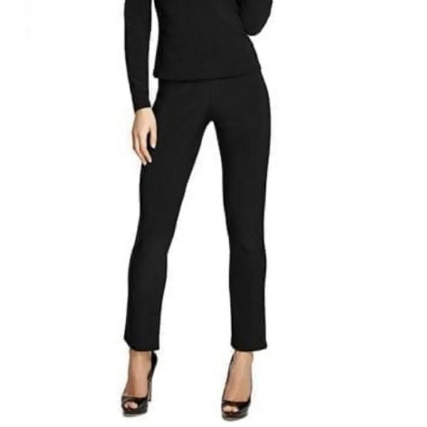 Frank Lyman ~ Straight Pleat Black Knit Pant