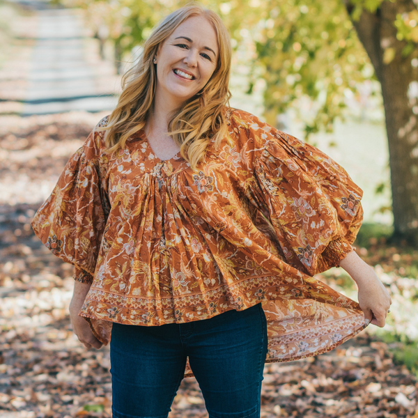 House of Lacuna ~ Siena Top in rusty peacock