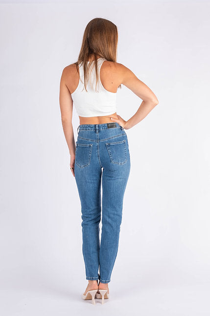 Denim ~ Straight Blue with rose gold button