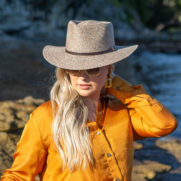 Rigon Headwear ~ Alice Fedora in Walnut