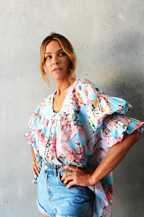 House of Lacuna ~ Lou Lou Blouse Petal Print Floral