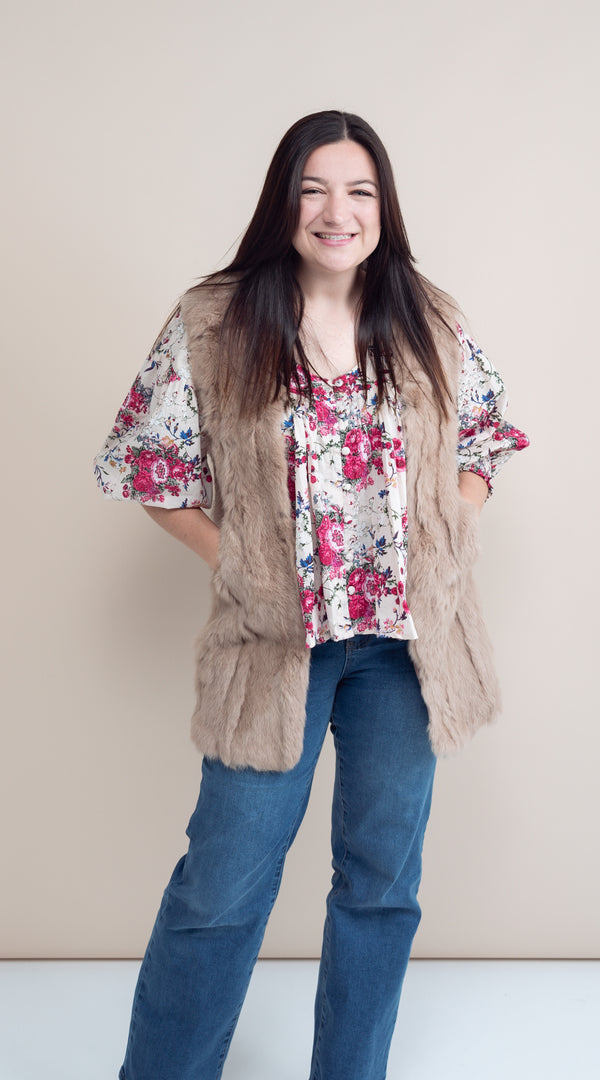 Ntrinsic ~ Fur Vest in beige