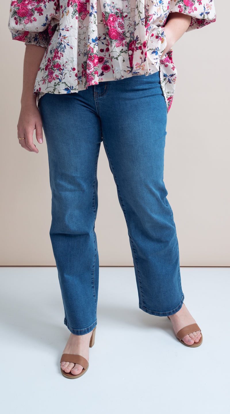 DENIM ~ Wide Leg Blue Denim