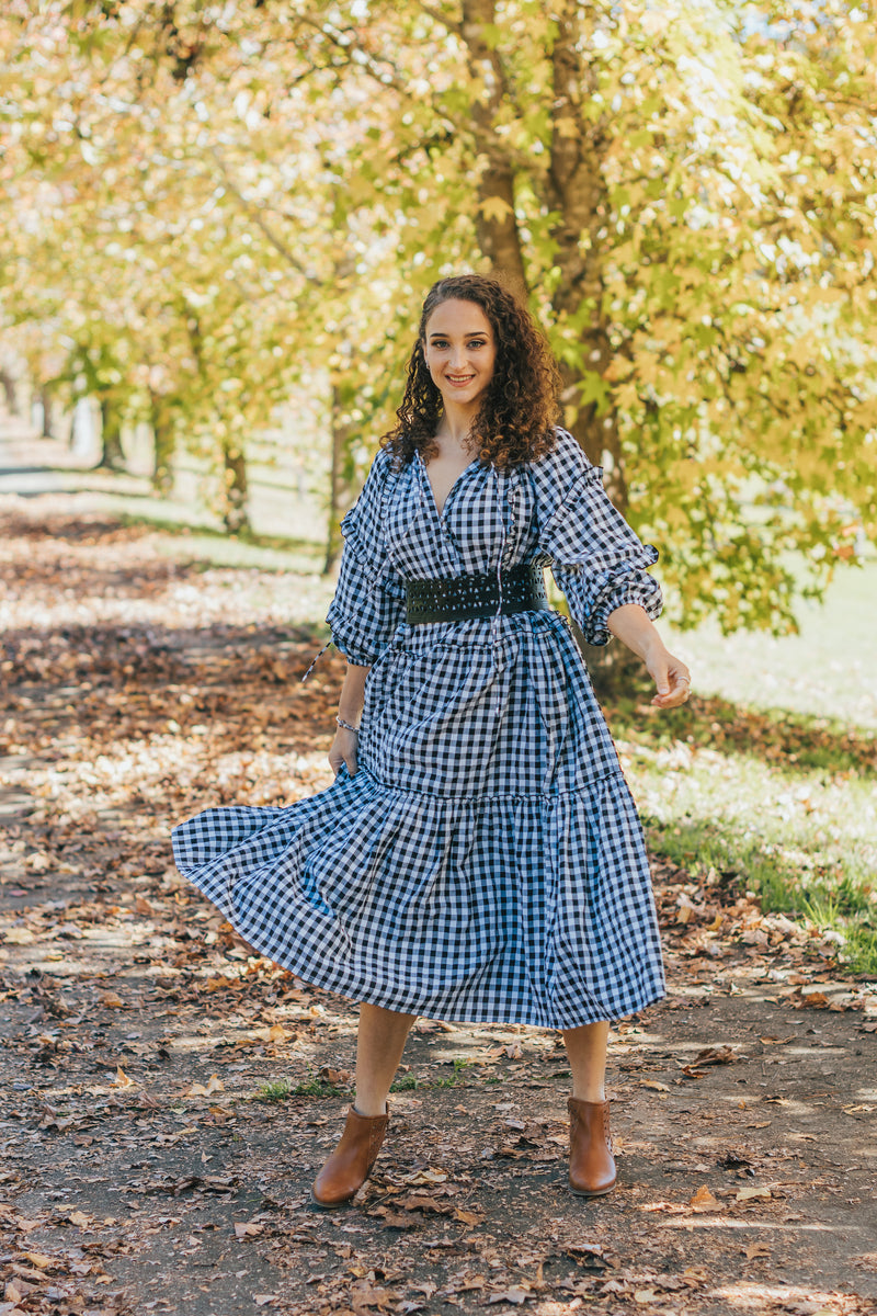 House of Lacuna ~ Florence Dress in black gingham