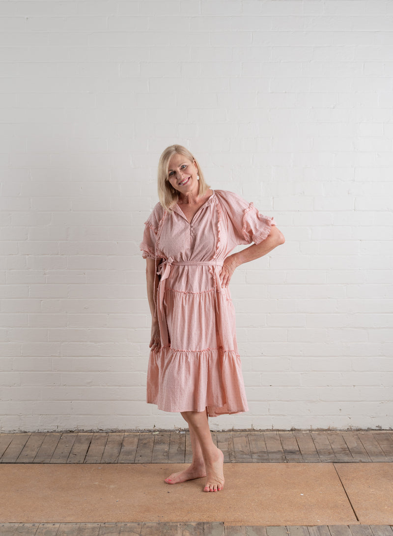 House of Lacuna ~ Summer Florence Dress in dusty pink